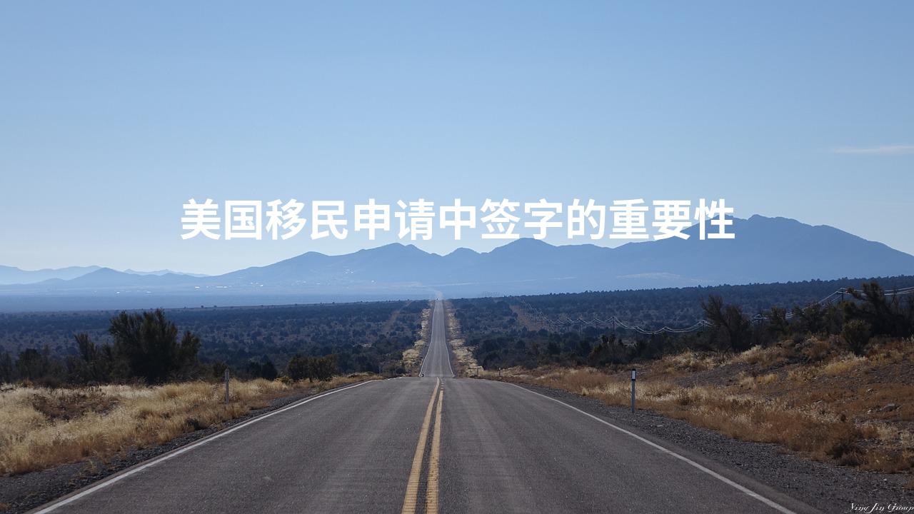 美国移民申请中签字的重要性