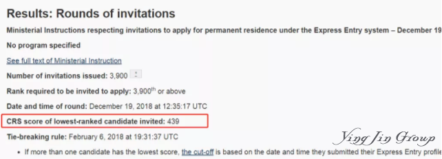 加拿大新一轮EE邀请出现2018年最低分