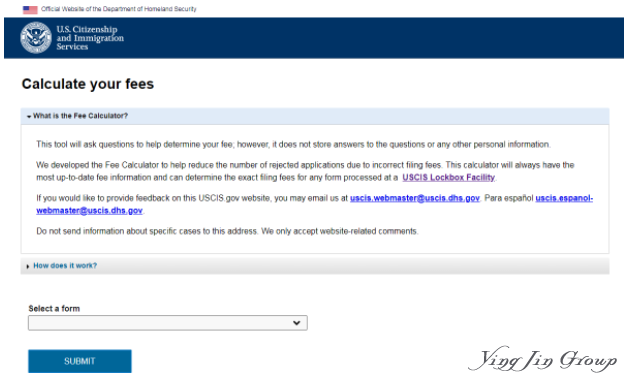 美国移民局推出新款在线费用计算系统