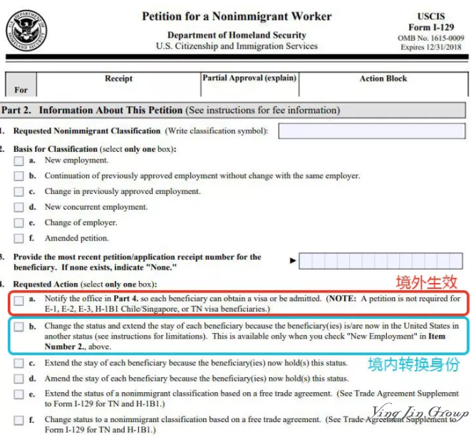 美国H1B申请关于Consular Notification与Change of Status