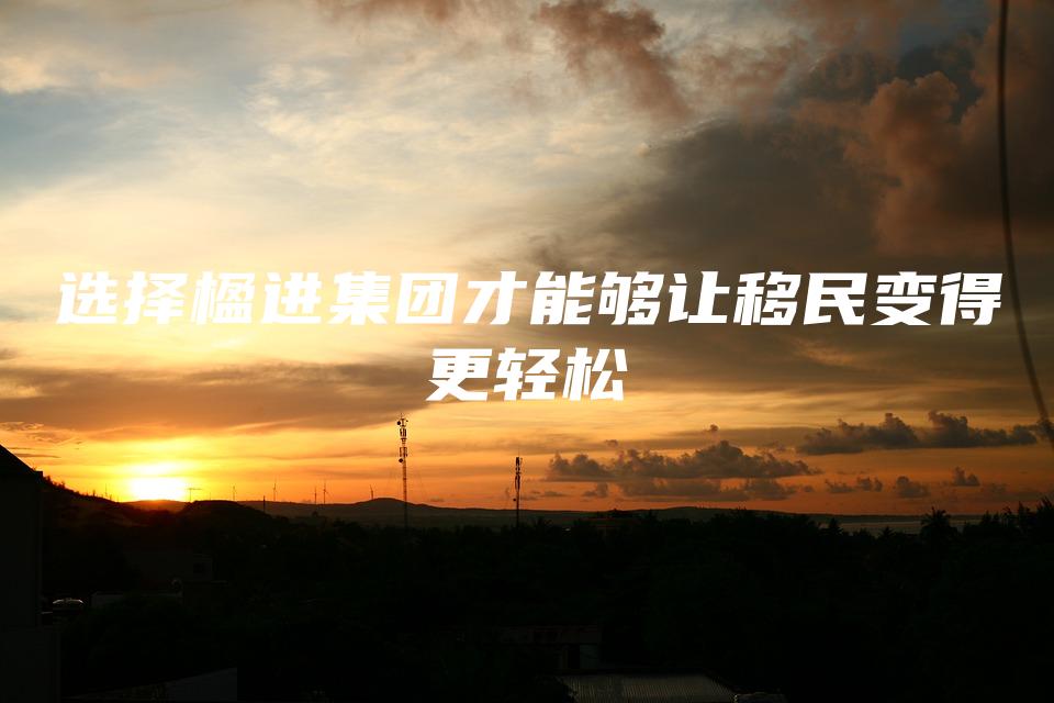 选择楹进集团才能够让移民变得更轻松