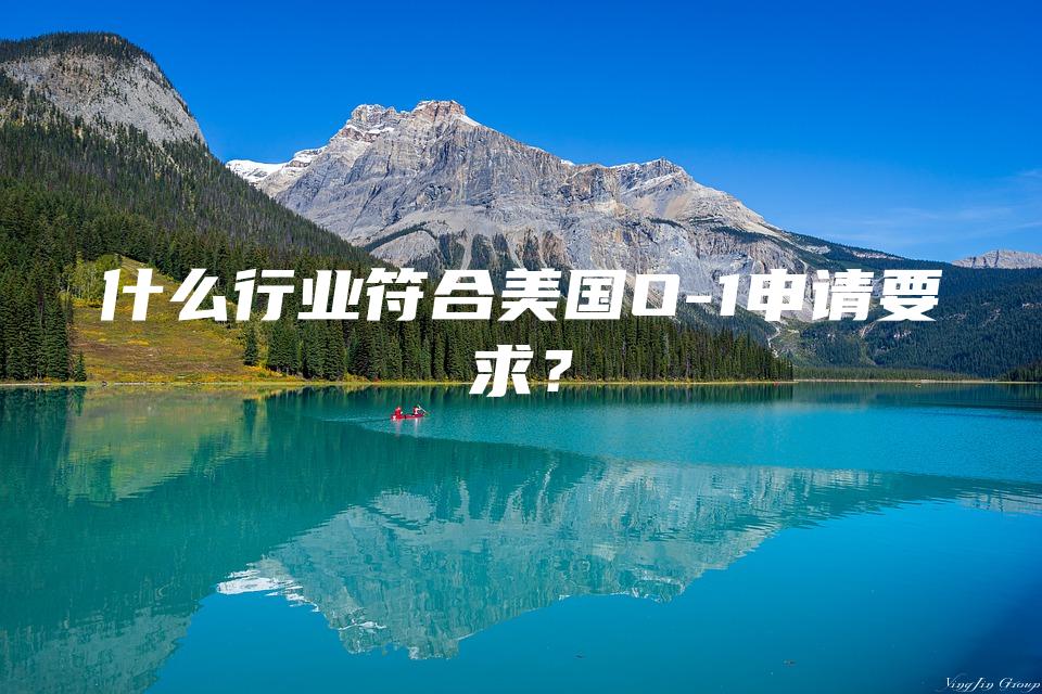 什么行业符合美国O-1申请要求？