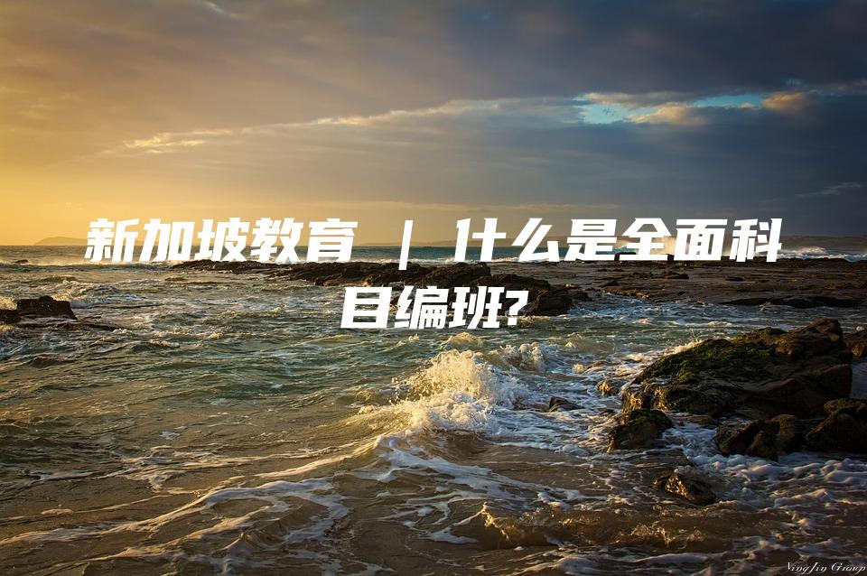 新加坡教育 | 什么是全面科目编班?