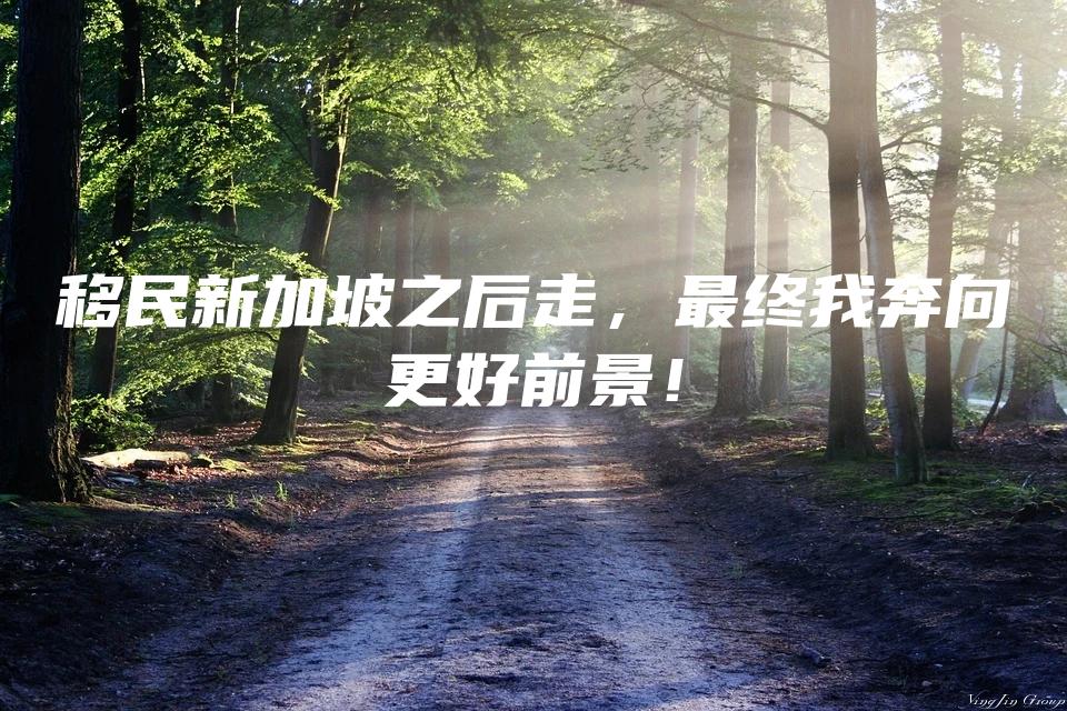移民新加坡之后走，最终我奔向更好前景！