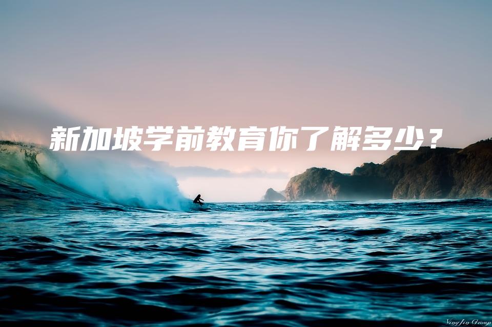 新加坡学前教育你了解多少？