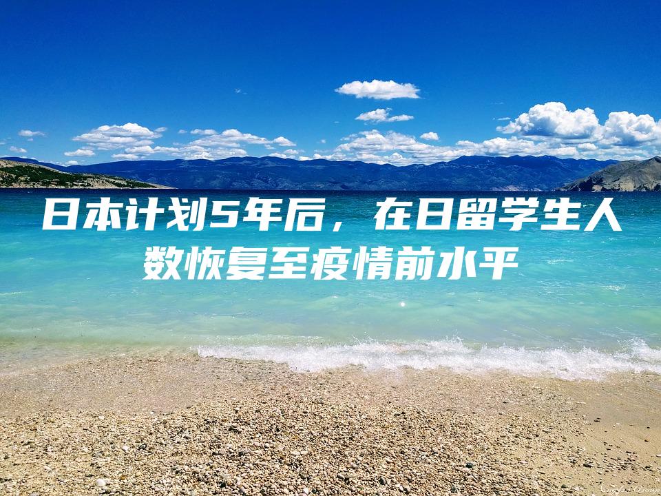 日本计划5年后，在日留学生人数恢复至疫情前水平