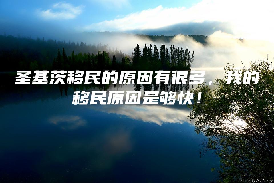 圣基茨移民的原因有很多，我的移民原因是够快！