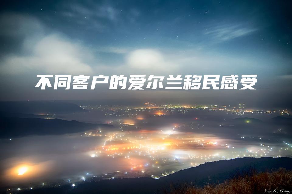 不同客户的爱尔兰移民感受