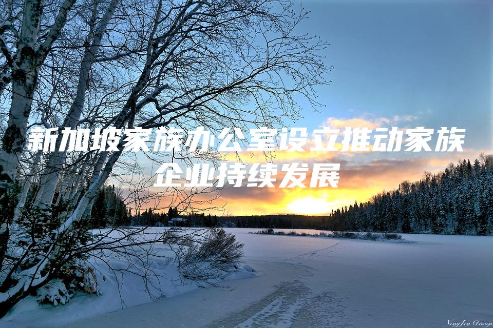 新加坡家族办公室设立推动家族企业持续发展
