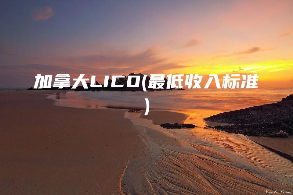 加拿大LICO(最低收入标准)