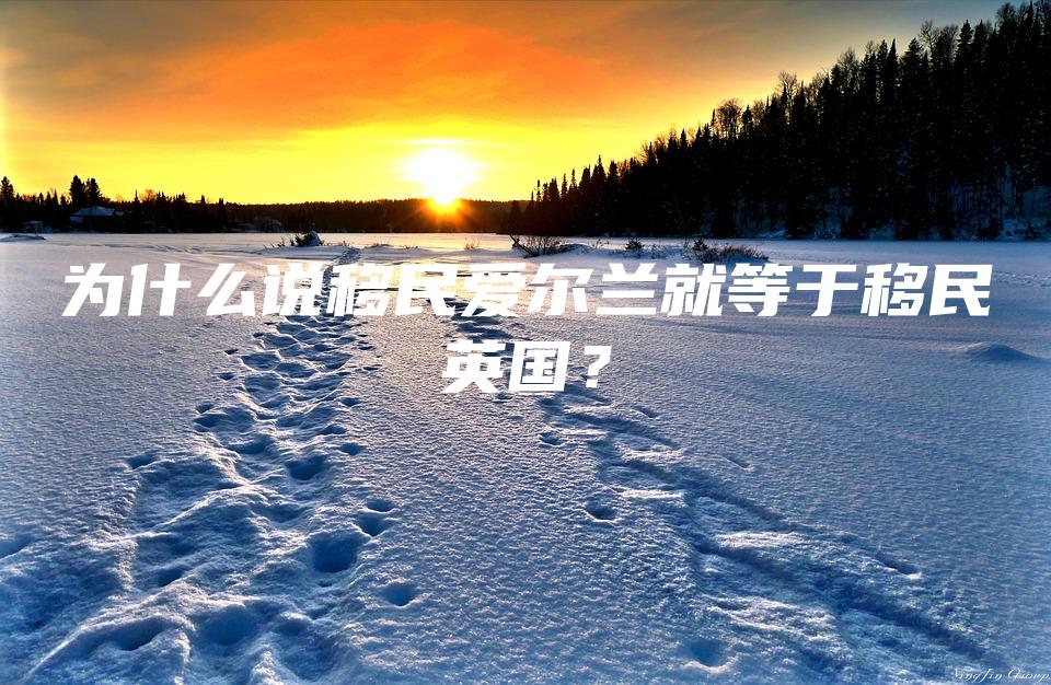 为什么说移民爱尔兰就等于移民英国？