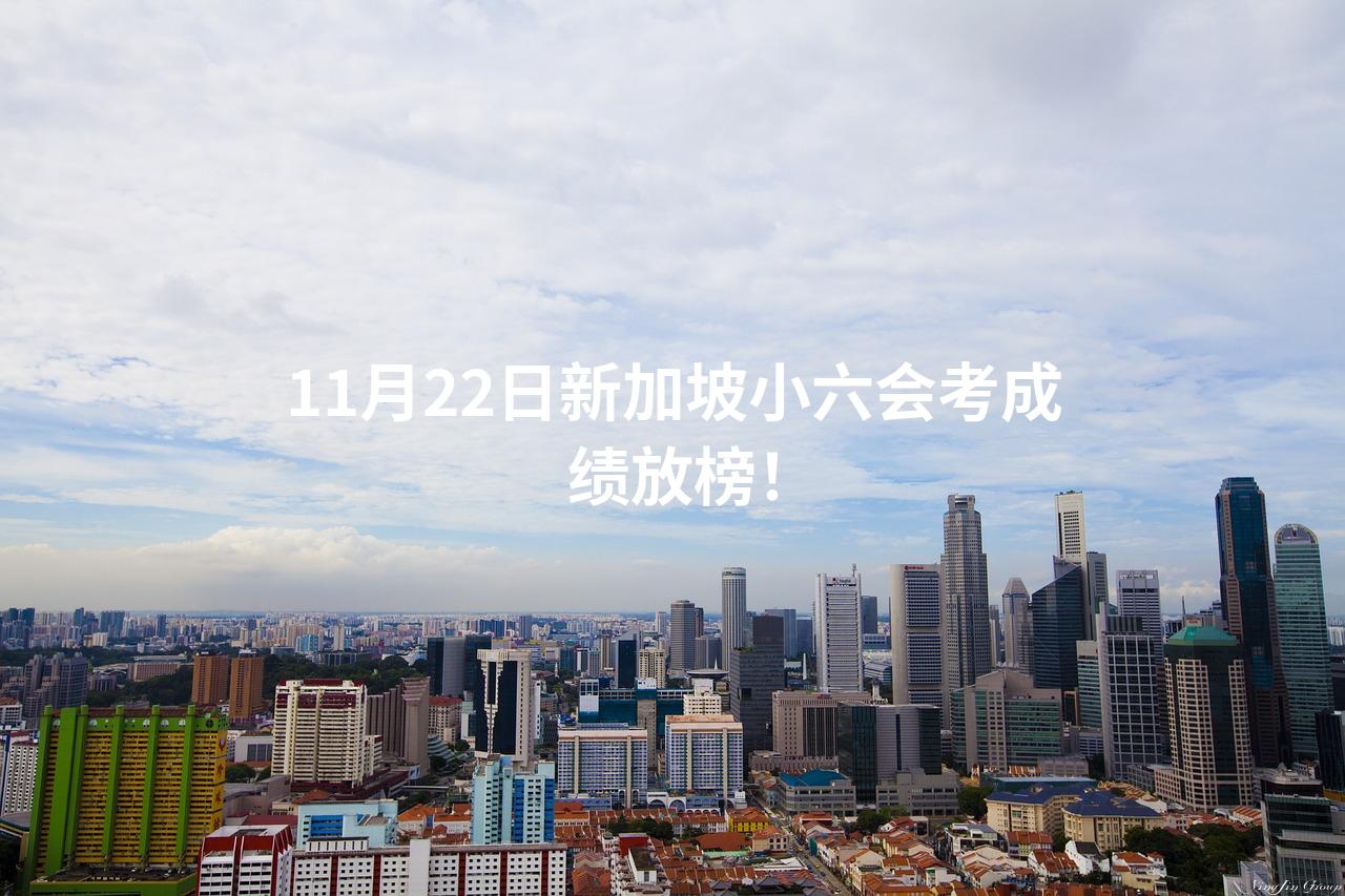 11月22日新加坡小六会考成绩放榜！