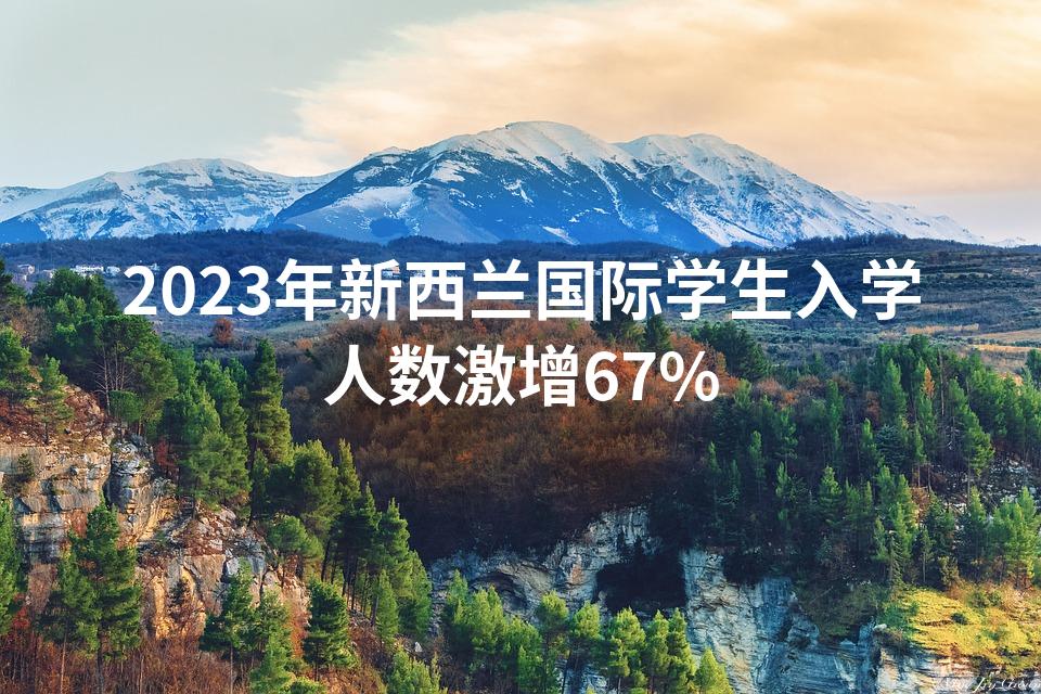 2023年新西兰国际学生入学人数激增67%