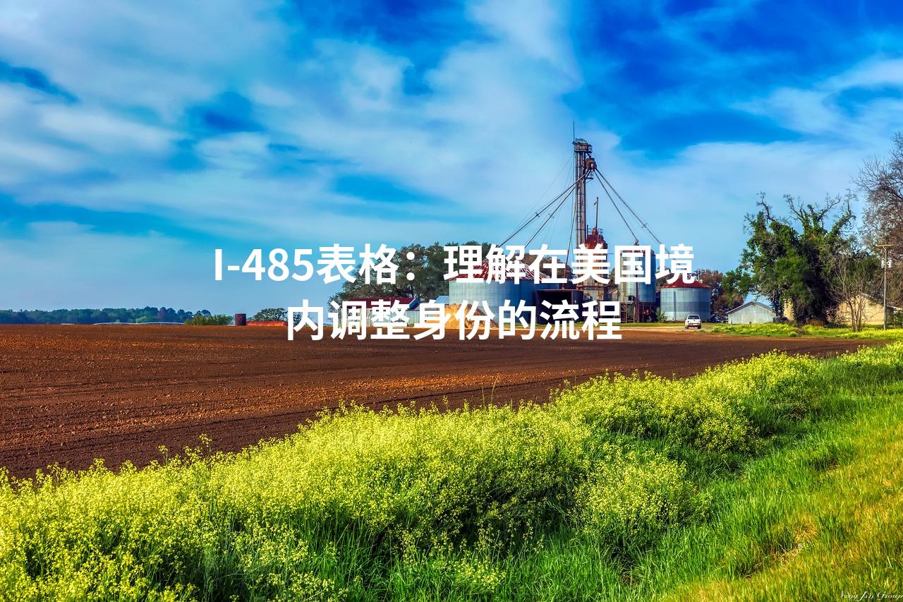 I-485表格：理解在美国境内调整身份的流程