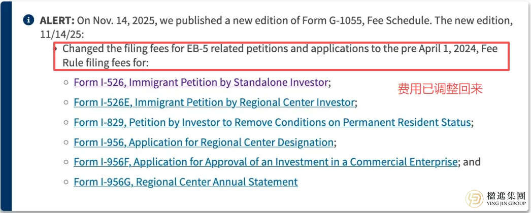 美国EB-5申请人速看！涨价被联邦法院叫停，这些费用降回去了！