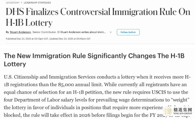 2026年美国梦碎：H1B签证危机与新加坡的崛起
