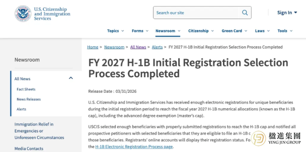 2027美国H1B抽签结果公布！中签&未中签者必看